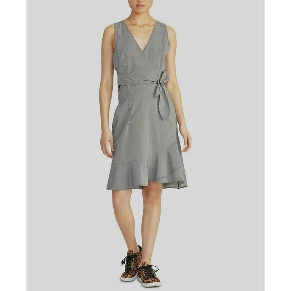 Rachel Roy Dresses & Skirts - Rachel Roy Women's Sleeveless Dawn Striped Faux-Wrap Dress Navy Combo 2 $129 NWT